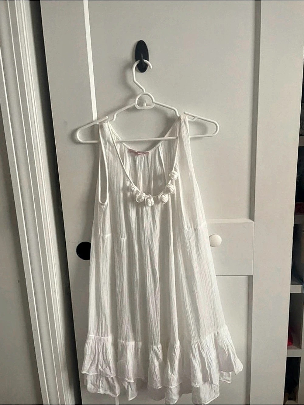 Rebecca Taylor flowy beach white dress